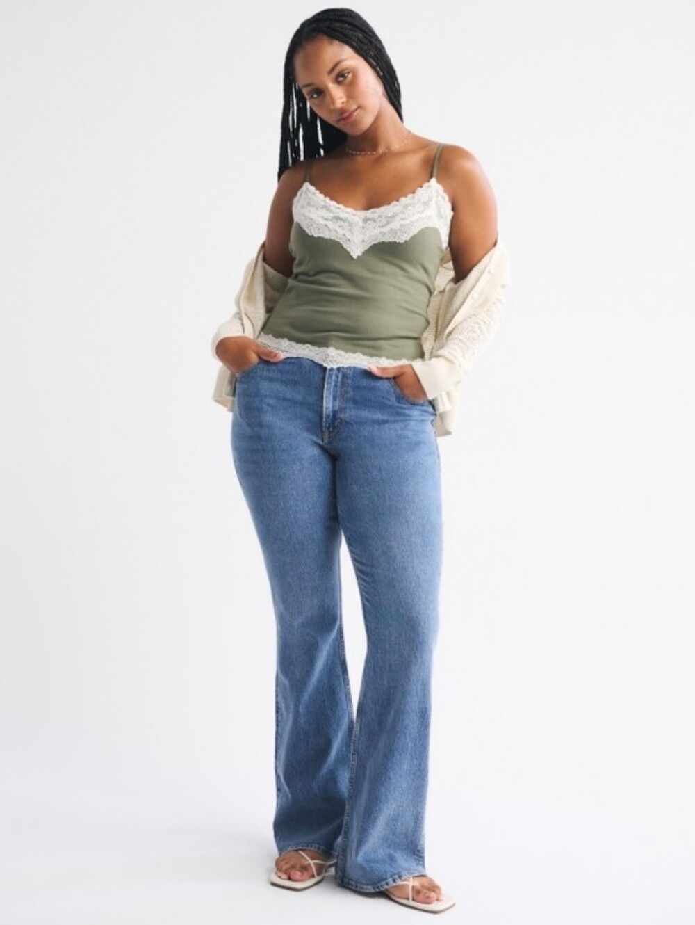 Abercrombie Curve Love Mid Rise Bootcut Jeans Size 33